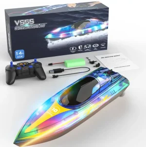 Кораблик Flytec V555  Радіокерований човен BLue з LED-підсвіткою