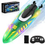 Кораблик Flytec V777  Радіокерований човен зелений з LED-підсвіткою