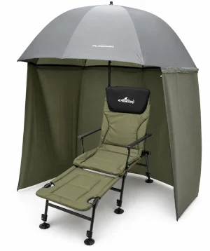 Remora Comfort BH005 крісло-шезлонг з підставкою для ніг та парасолею Flagman UT25SPAG 2.5 м