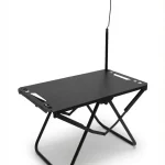 Складаний кемпінговий стіл Tactical Table D89 чорний з підставкою для ліхтаря та сумкою - фото 1