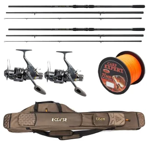 Карповий набір На 2 вудилища Flagman Black Carp 3.6 м з котушками + Чохол і Лісочка