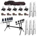 Карповий набір Вудилища Weida Carp Expert 3,90 м + котушки + Род Под на 5 Вудилищ + Свінгери + Сигналізатори