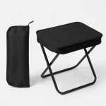 Складаний міні стілець Travel Mini Stool 450 г для риболовлі, дачі та кемпінгу Чорний
