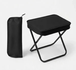 Складаний міні стілець Travel Mini Stool 450 г для риболовлі, дачі та кемпінгу Чорний