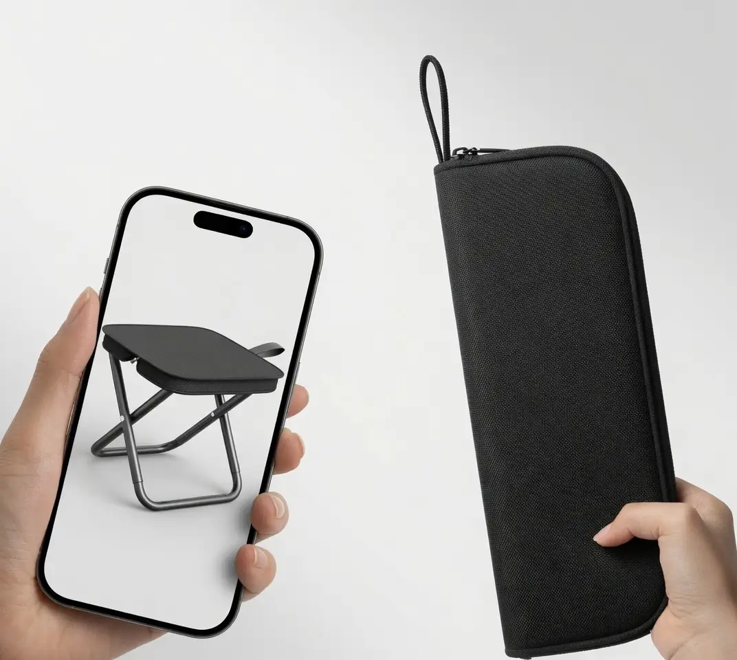 Складаний міні стілець Travel Mini Stool 450 г для риболовлі, дачі та кемпінгу Чорний - фото 2 Складаний міні стілець Travel Mini Stool 450 г для риболовлі, дачі та кемпінгу Чорний - фото 2