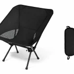 Складне кемпінгове крісло Lite Camp Chair чорне з чохлом вага 1,3 кг