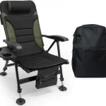 Карпове крісло Feeder Comfort Green складне з чохлом та підставкою