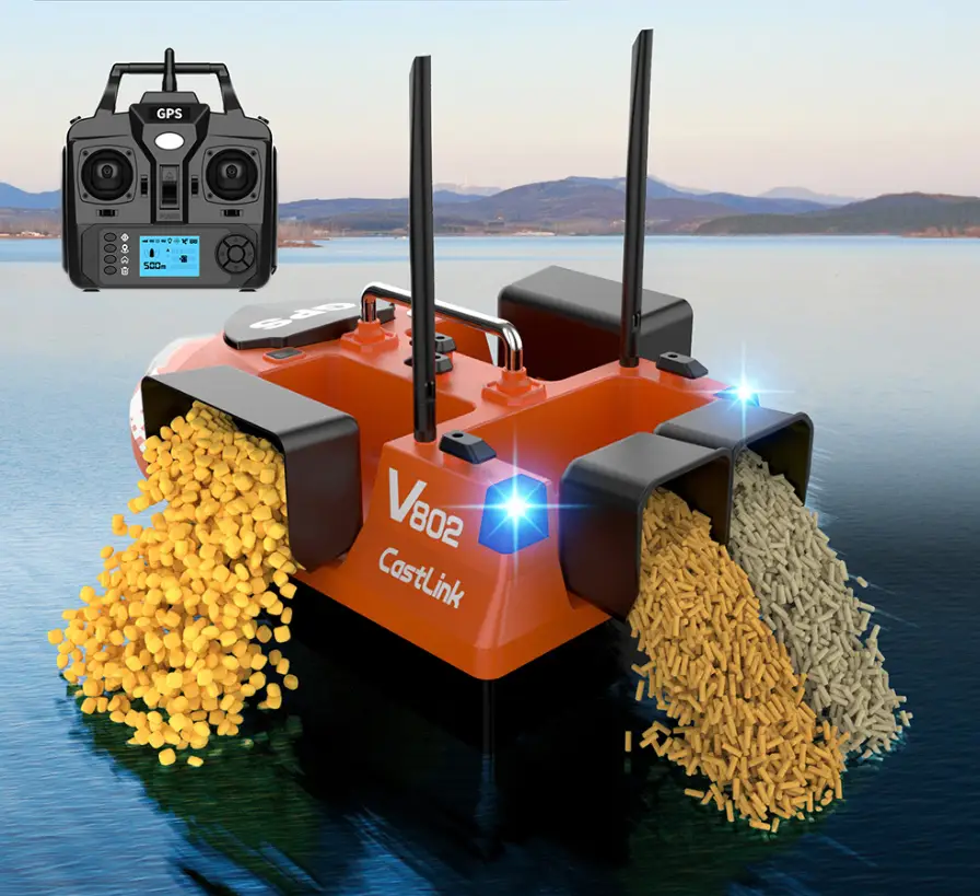 Карповий кораблик для риболовлі Flytec V802 PRO GPS Оранж Акумулятор на 12000 мА·год + сумка - фото 8 Карповий кораблик для риболовлі Flytec V802 PRO GPS Оранж Акумулятор на 12000 мА·год + сумка - фото 8