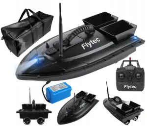 Прикормочний кораблик для риболовлі Flytec 2011-5 Black акумулятор 12000  mAh + сумка